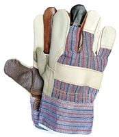 rękawice wzmocnione skórą bydlęcą kolorową rlkpas - 12 par - rek sk 213