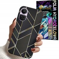 ETUI DO OPPO RENO 10 PRO 5G - MARMUREK GEOMETRYCZNE WZOR DLA KOBIET + FOLIA