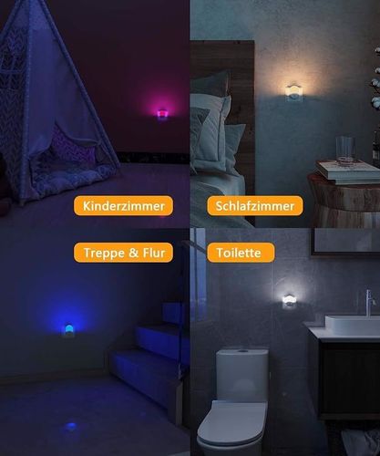 Lampka nocna gniazdo oświetleniowe RGB LED 2 szt na Arena.pl