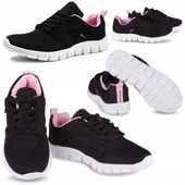 BUTY DZIECIĘCE SPORTOWE CZARNO-RÓŻOWE R 30
