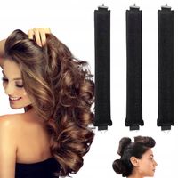 WAŁKI LOKÓWKI PAPILOTY DO KRĘCENIA WŁOSÓW BLOWOUT MIĘKKIE 3 SZTUKI CZARNE