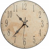 Elegancki zegar ścienny RETRO 32cm ze szklaną wypukłą szybą