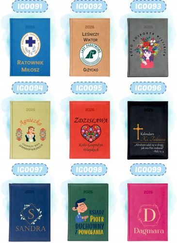 KALENDARZ A5 2026 DZIENNY terminarz z nadrukiem DLA WĘDKARZA PREZENT na Arena.pl