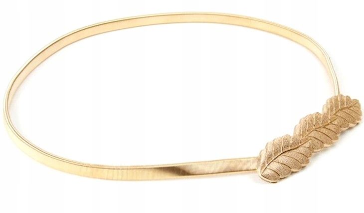 Pancerka Damski Pasek Listki Sprężyna Snake Metal zdjęcie 1