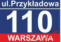 PCV TABLICA ADRESOWA Tabliczka Z NUMEREM DOMU 30 cm