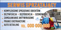 BANER REKLAMOWY OCZKOWANY 200x100 cm RÓŻNE WZORY SERWIS SPRZĄTAJĄCY