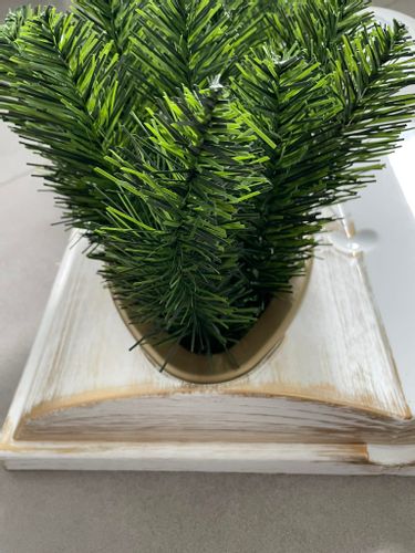 KSIĘGA na grób Podkład do stroików sztucznych Biała ze złotym z doniczką na Arena.pl