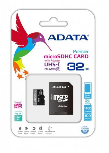 Adata microSD Premier 32GB UHS-1/class10 + adapter na Arena.pl
