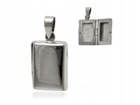 WISIOR SEKRETNIK OTWIERANY KWADRATOWY MEDALIK GŁADKI w0580