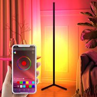 LAMPA PODŁOGOWA STOJĄCA NAROŻNIKOWA RGB+W + PILOT