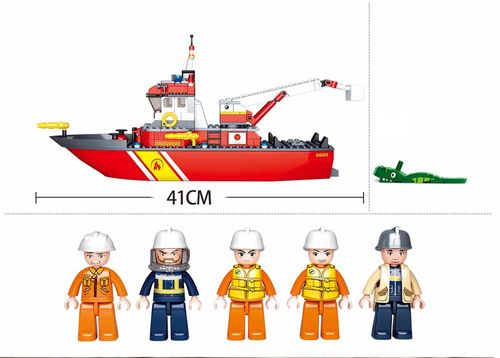 KLOCKI SLUBAN FIRE Statek straży pożarnej 429 el. komp. z LEG COB na Arena.pl