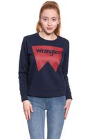 BLUZA WRANGLER DAMSKA LOGO CREW NAVY W6087HY35 XS