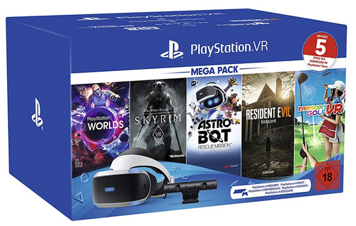 PLAYSTATION VR MEGA PACK V2 PS4 GOGLE + KAMERA + 5 GIER na Arena.pl
