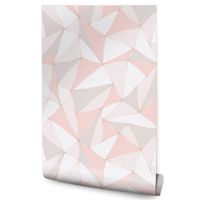 Tapeta Wzory GEOMETRYCZNE Różowa Abstrakcja w 3D