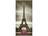 OBRAZ RÓŻOWY CITROEN 2CV WIEŻĄ EIFFLA