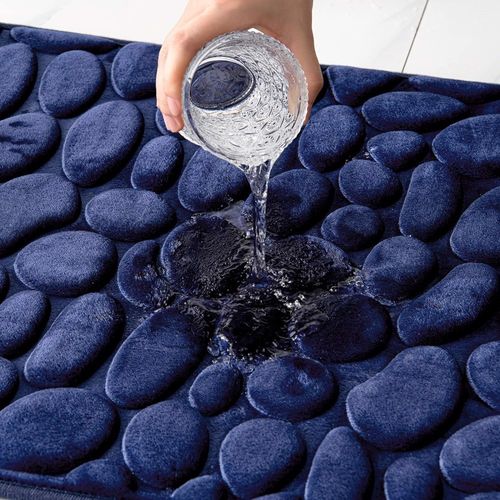 Dywanik Łazienkowy z Pianki Memory Niebieski na Arena.pl