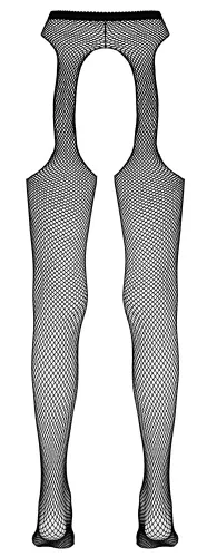 cottelli legwear rajstopy kabaretki z pasem, czarny l/xl na Arena.pl