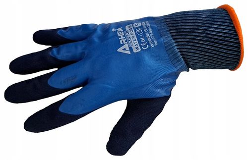 12 PAR Rękawice Robocze Wodoodporne Ochronne BHP Latex Arhem Water Foam 9-L na Arena.pl