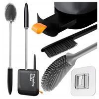 QIKtech Szczotka do wc silikonowa antybakteryjna wisząca zestaw 2w1