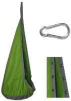 HUŚTAWKA HAMAK KOKON zielony z szarą lamówką