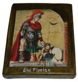 Ikona Święty Florian patron strażaków, hutników i koksowników, kominiarzy