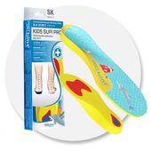 Dynamiczne wkładki ortopedyczne medyczne FootWave Kids Supi Pro dziecięce na koślawość płaskostopie SK 30-31