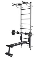 Drabinka Kraft Light 3w1 srebrna z wyciągiem + ławka + poręcze 200kg