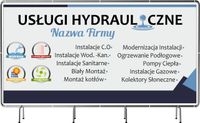 BANER REKLAMOWY 2x1 m projekt w cenie USŁUGI HYDRAULICZNE różne wzory