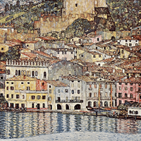 Reprodukcje obrazów Malcesine on lake garda - Gustav Klimt Rozmiar - 60x60