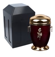 Zestaw pogrzebowy urna z ochronnym pojemnikiem Róża/Nisza