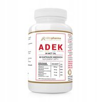 ADEK FORTE A,D3,E,K2 MK-7 oleju MCT KOKOSA 60 kaps