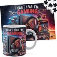 ZESTAW KUBEK + PUZZLE 110EL - GAMER GAMEPAD GAMBLING GRY