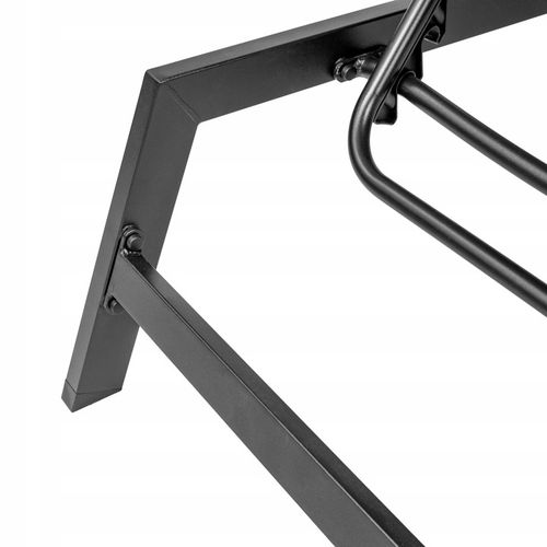 Leżak ogrodowy beżowy wygodny z aluminium rozkładany Leżanka na taras 60 cm na Arena.pl