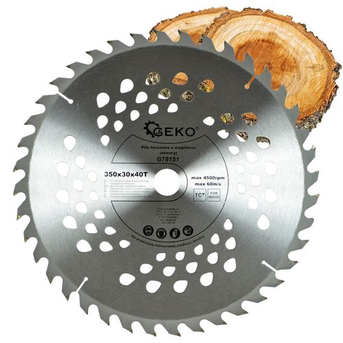 PIŁA TARCZA WIDIOWA DO CIĘCIA DREWNA 350x30 40 ZĘBÓW TNĄCYCH GEKO G78151 na Arena.pl
