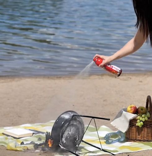 SPRAY GAŚNICA SPRAY GAŚNICZY DOMOWY 1000g A F Data Ważności 2028 r. na Arena.pl