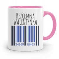Kubek Różowy Na Walentynki Bezcenna Walentynka Z Nadrukiem Ze Zdjęciem