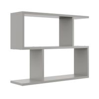 Geometryczna półka wisząca, regał, 70x18x55 cm, szary, mat | TYLETEGOTU
