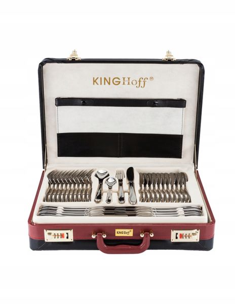 Sztućce w Walizce 72 ele 12 osób Połysk KINGHoff zdjęcie 4