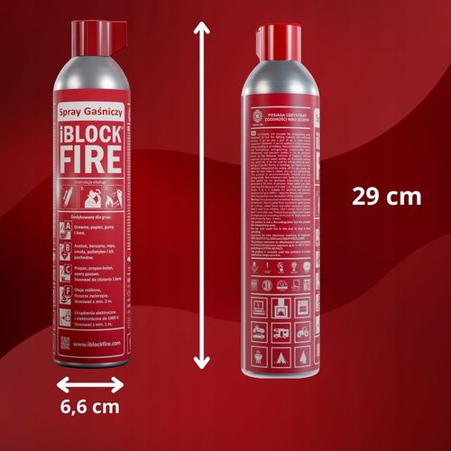 SPRAY GAŚNICZY ABCF+E 100%BIO GAŚNICA iBlockFIRE 600 PRO na Arena.pl