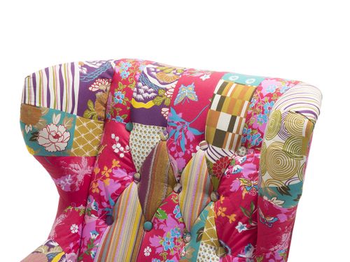 Fotel uszak patchwork wielokolorowy MOLDE na Arena.pl