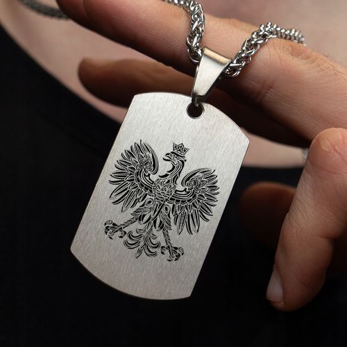 Nieśmiertelnik Tytanowy Orzeł 3RP z GRAWEREM GRATIS + Łańcuszek WHEAT na Arena.pl