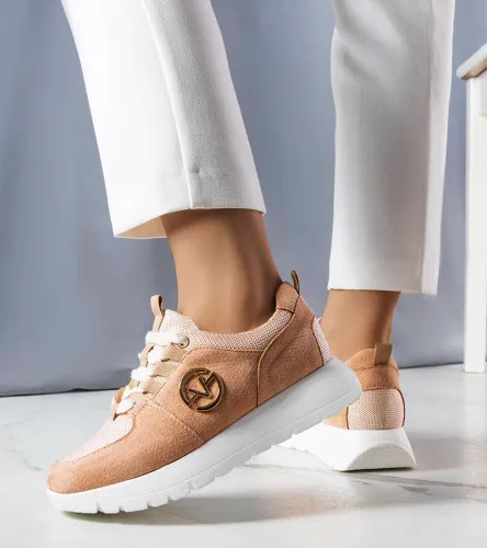 Beżowe sneakersy na platformie Kristine 36 na Arena.pl