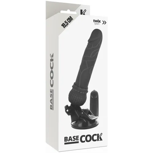 basecock model black 19.5 cm - wibrator z pilotem przewodowym tpe na Arena.pl