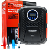 KOMPRESOR SAMOCHODOWY 100W 10BAR POMPKA 12V LATARKA WYŚWIETLACZ LCD 35L/MIN