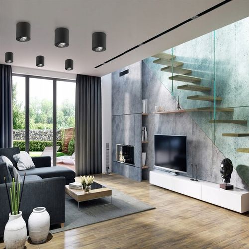 Oprawa Natynkowa Halogenowa Tuba LED GU10 ruchoma spot sufitowa czarna na Arena.pl