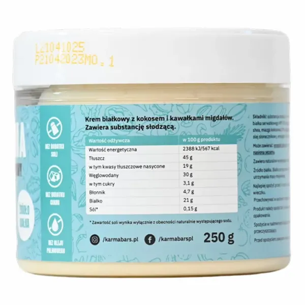 Krem Coconut Crunchy Protein Karma, 250g zdjęcie 2