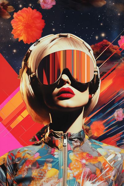 Plakat 20x30cm Retrofuturystyczna Muza zdjęcie 1