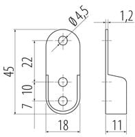 rozetka owalna stalowa, 2 szt - v-mrrdro0000