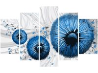 70 100CM OBRAZ 5 ELEM NIEBIESKI DMUCHAWIEC 2 DRUK PŁÓTNO