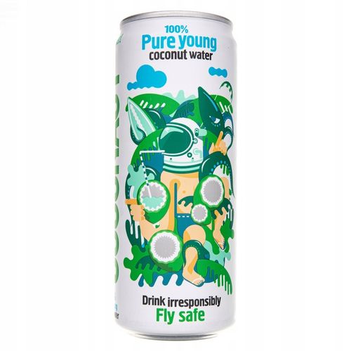 NIEGAZOWANA NATURALNA WODA KOKOSOWA COCONAUT 320ML Z MŁODEGO KOKOSA PUSZKA na Arena.pl